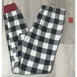 Family PJ's Women's Lounge Pants Black White Plaid Size XS  NEW